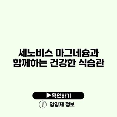 세노비스 마그네슘과 함께하는 건강한 식습관