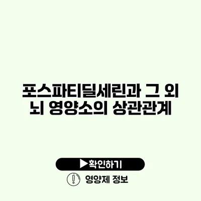 포스파티딜세린과 그 외 뇌 영양소의 상관관계