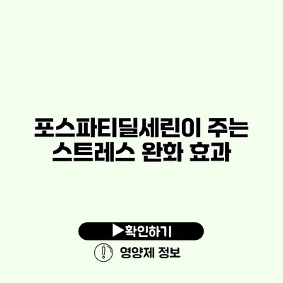 포스파티딜세린이 주는 스트레스 완화 효과