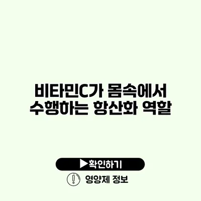 비타민C가 몸속에서 수행하는 항산화 역할