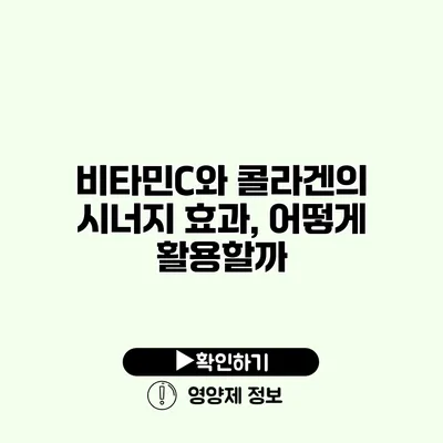 비타민C와 콜라겐의 시너지 효과, 어떻게 활용할까?