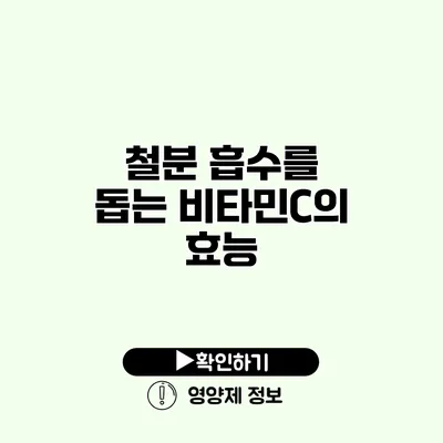 철분 흡수를 돕는 비타민C의 효능