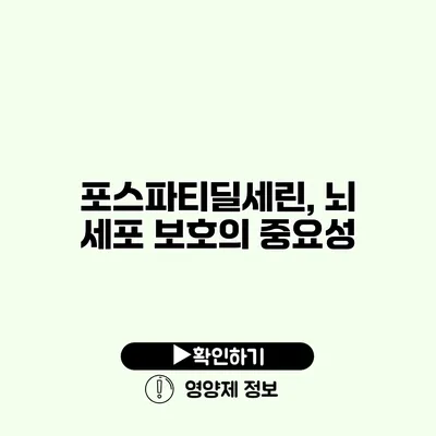 포스파티딜세린, 뇌 세포 보호의 중요성