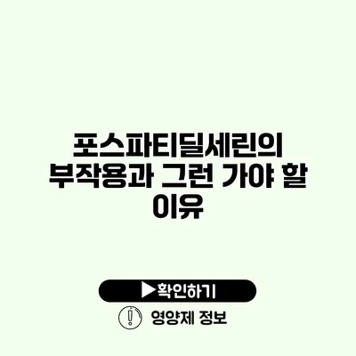 포스파티딜세린의 부작용과 그런 가야 할 이유