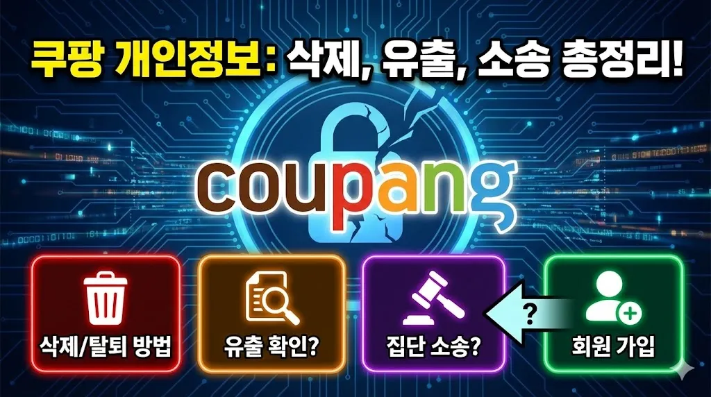 쿠팡 개인정보 삭제